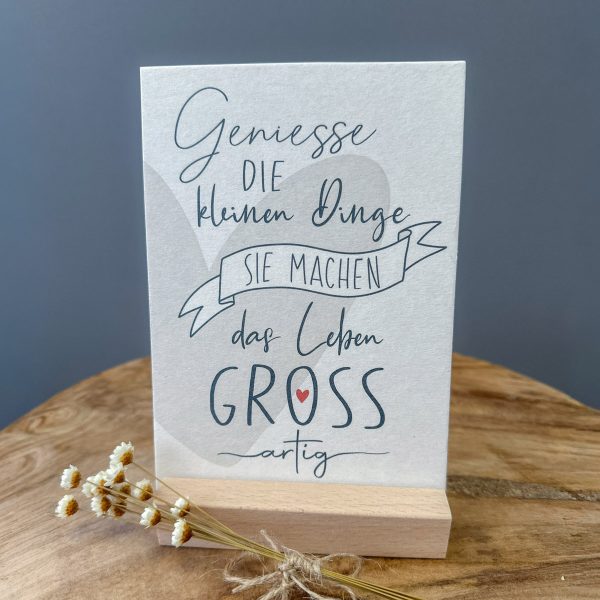 Geniess die kleinen Dinge - Postkarte