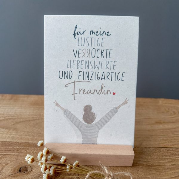 Für meine lustige, verrückte, liebenswerte & einzigartige Freundin - Postkarte