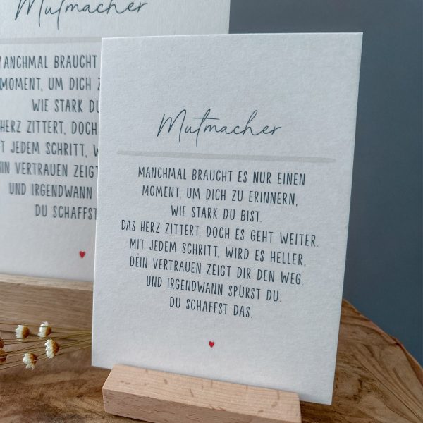 Definition Mutmacher - Postkarte