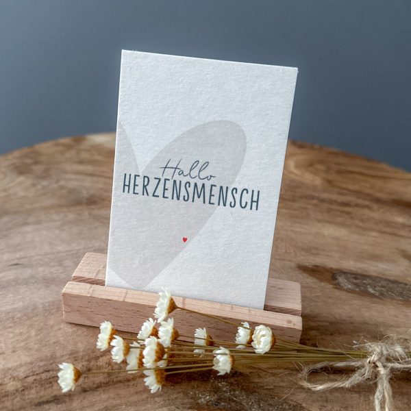 Hallo Herzensmensch - Minikarte