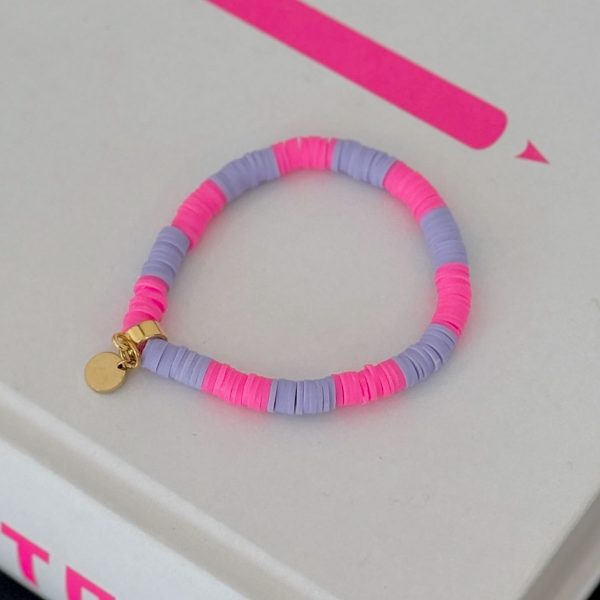 Armband - Neon-Pink & Lavendel