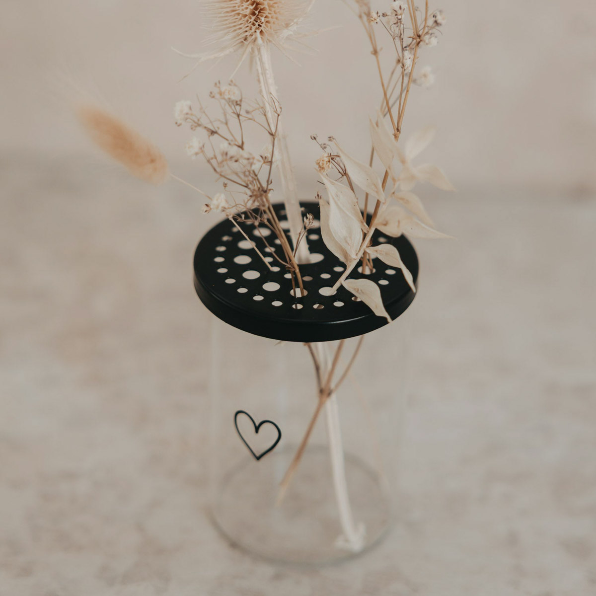 Mini Metalldeckel Blumenhalter – Bild 5