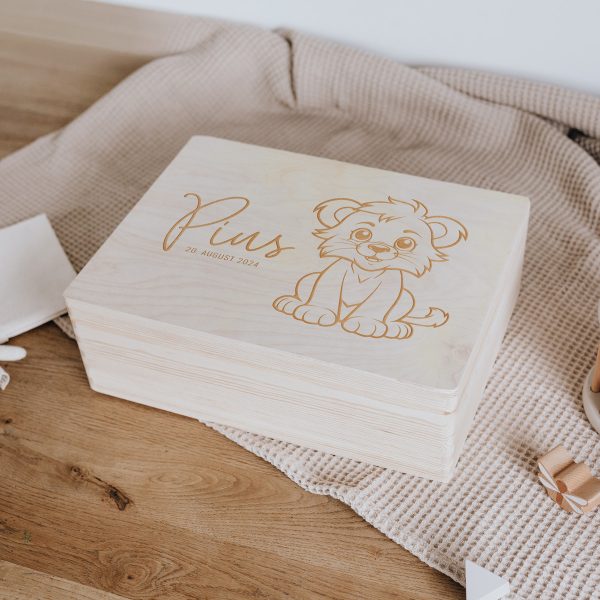 Tier - Personalisierte Holzbox mit Klappdeckel