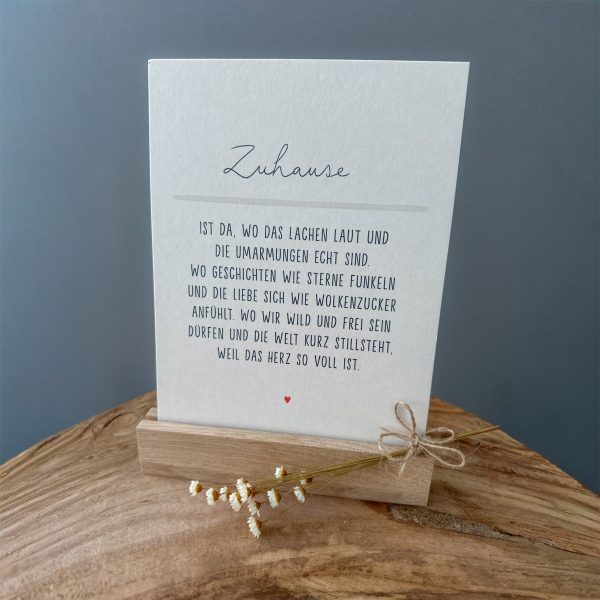 Definition Zuhause - Postkarte DIN A5